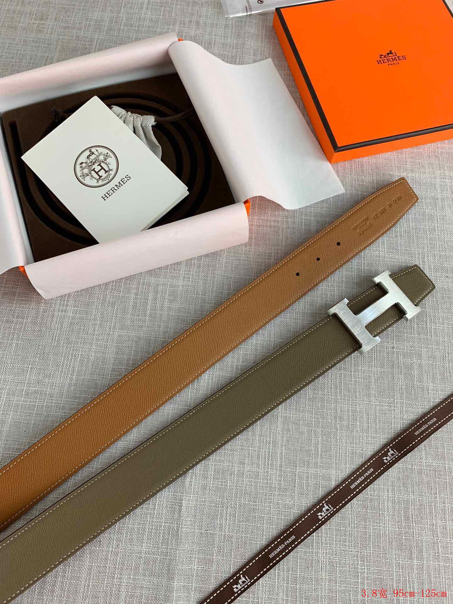 Hermes H belt buckle & Reversible leather strap 38mm