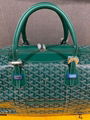 Goyard Boeing 55 Goyardine Green White Black Chevron Keepall Travel Duffle Bag