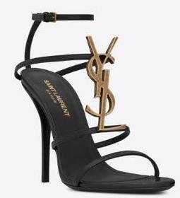 SAINT LAURENT Cassandra 110 patent-leather heeled sandals