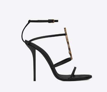 SAINT LAURENT Cassandra 110 patent-leather heeled sandals