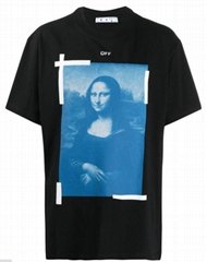 Off-White Mona Lisa graphic print T-shirt cheap men tee shirt