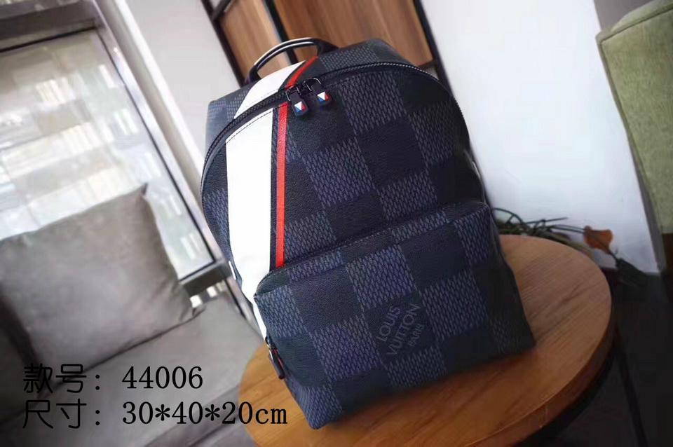 Louis Vuitton LV Damier Cobalt Canvas Mens America's Cup Apollo backpack 