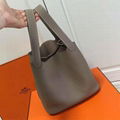 Hermes 22cm Violet Clemence Leather Picotin Lock Bag