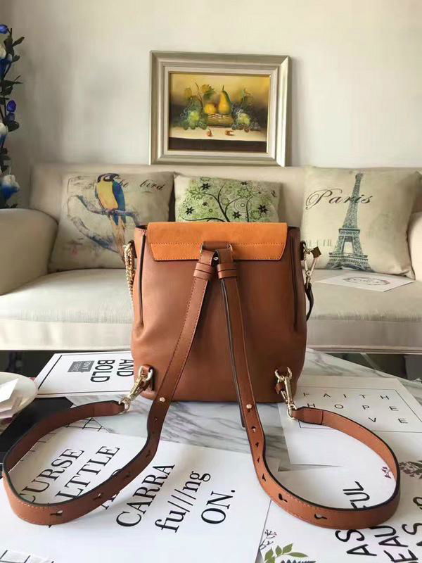 CHLOE Faye small leather and suede backpack 