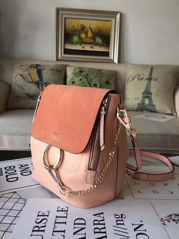 CHLOE Faye small leather and suede backpack 
