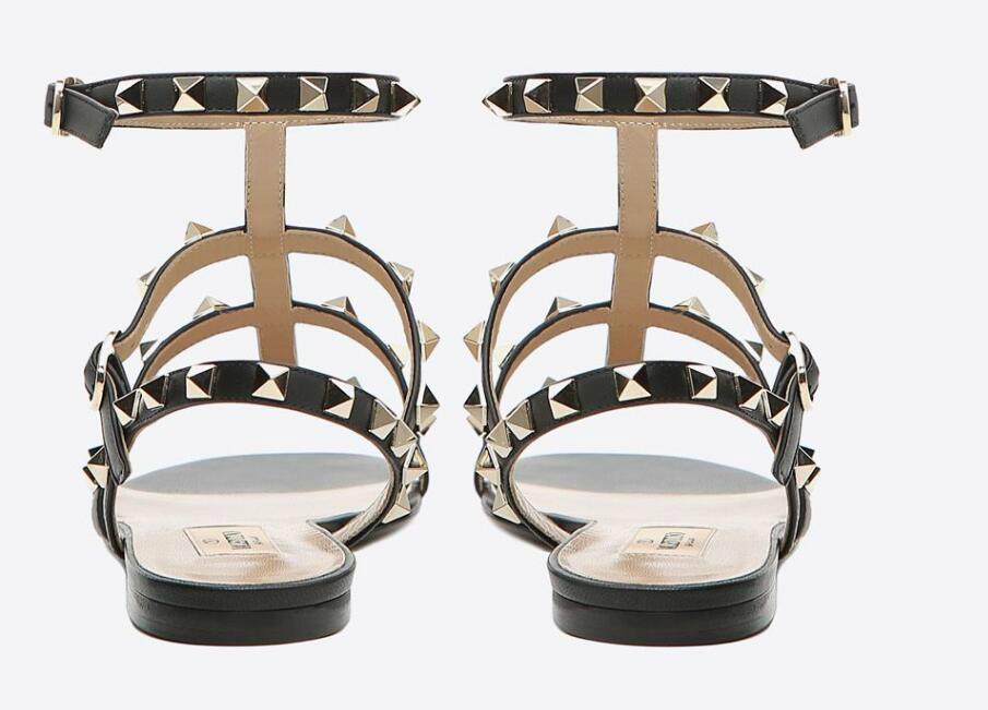 Valentino Rockstud Leather Ankle Strap Sandal 