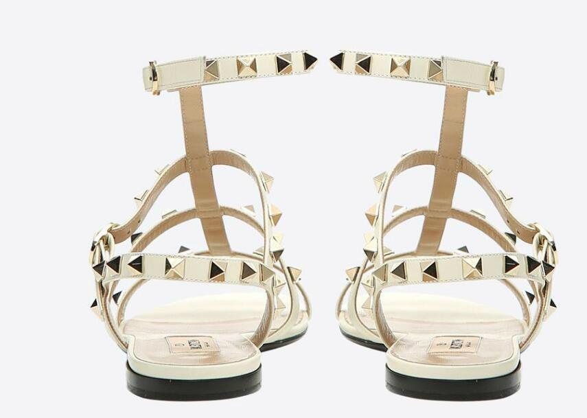 Valentino Rockstud Leather Ankle Strap Sandal 