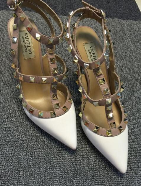 Valentino Rockstud Patent Sandal T-strap