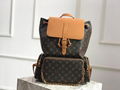 Louis Vuitton TRIO BACKPACK LV M44658 Monogram Gold Chain Purse for men