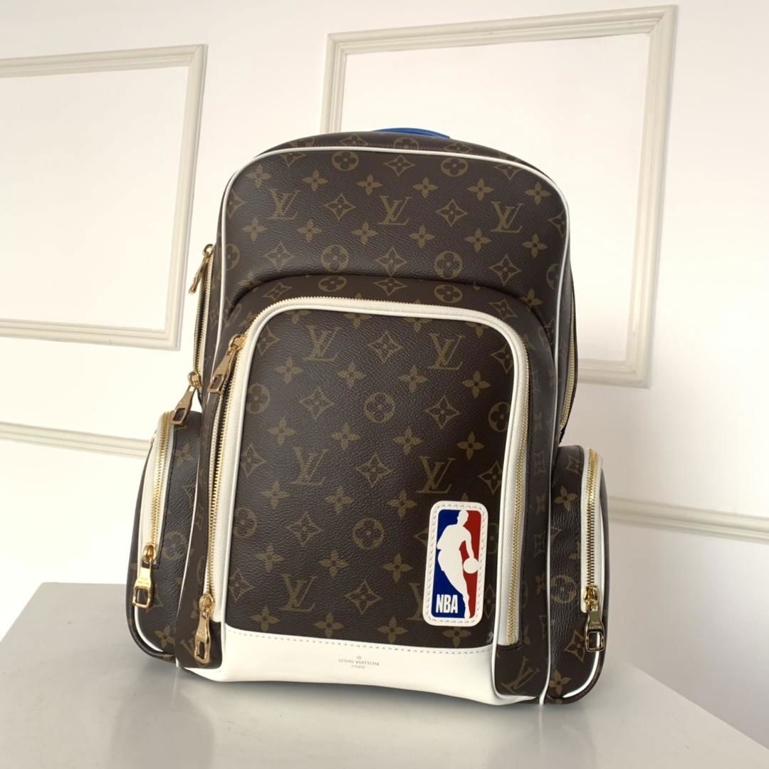               LVXNBA NEW BACKPACK     BA logo canvas classic backpacks 3