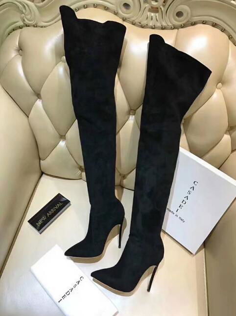 Casadei suede evening Thigh High Boots Women over the knee boot