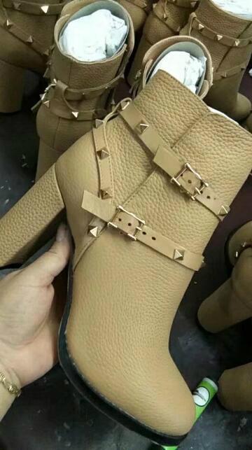 Valentino Rockstud Leather Ankle Boots