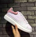 Alexander Mcqueen Raised sole low top leather trainers 