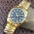 Rolex Datejust Yellow Gold & Steel & Diamond Dial Watch Red
