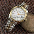 Rolex Datejust Yellow Gold & Steel & Diamond Dial Watch Red 13