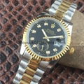 Rolex Datejust Yellow Gold & Steel & Diamond Dial Watch Red