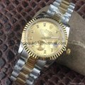 Rolex Datejust Yellow Gold & Steel & Diamond Dial Watch Red 17