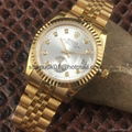 Rolex Datejust Yellow Gold & Steel & Diamond Dial Watch Red 18