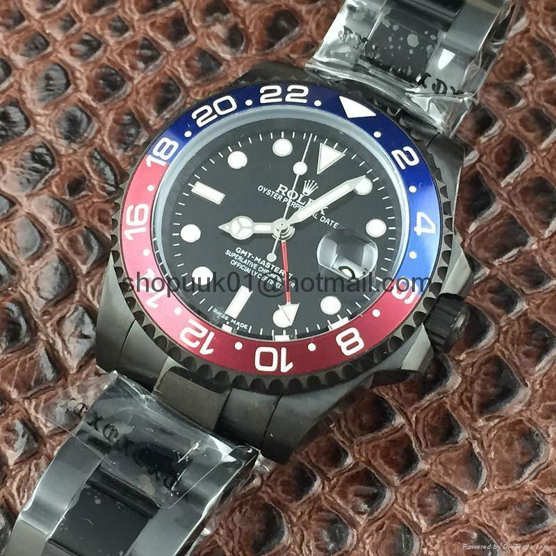 ROLEX OYSTER PERPETUAL DATE GMT MASTER II  Rubber BLACK RED COKE WATCH 16710 4