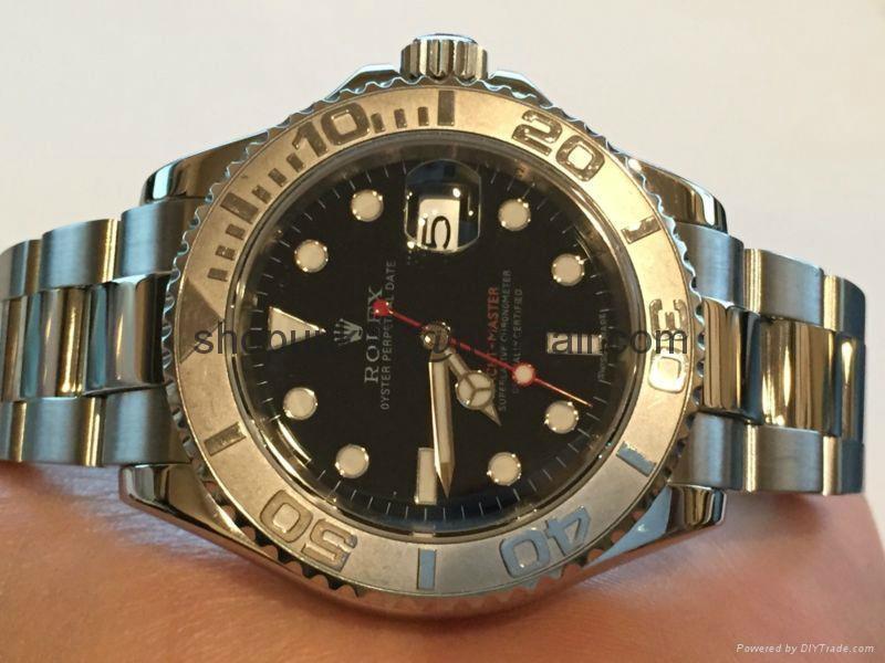 ROLEX YACHT-MASTER STEEL PLATINUM 40MM MENS YACHTMASTER 16622 UNIQUE BLACK DIAL 3