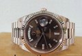 2015 Rolex 18K Rose Gold Day Date 40mm President baguette chocolate 228235 
