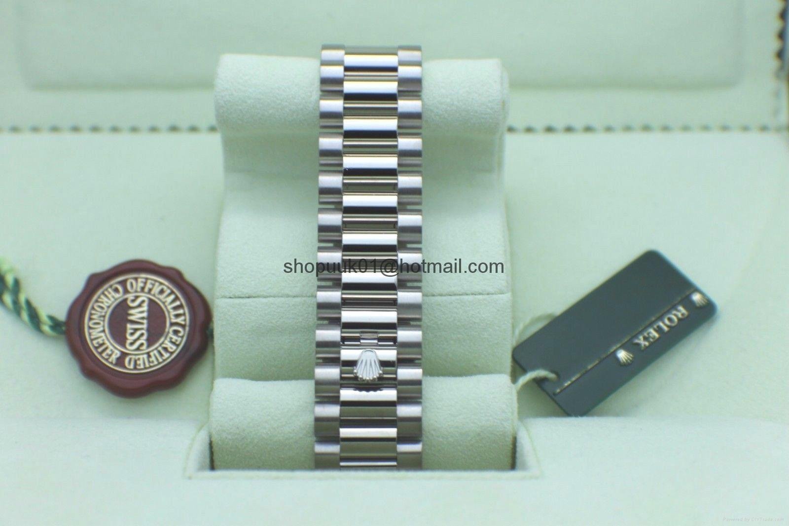 ROLEX PRESIDENT DAY DATE II 18K WHITE GOLD 218239 DIAMOND DIAL BOX & PAPERS 2015 5