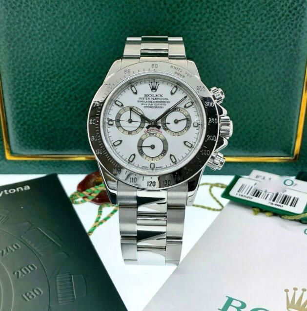 Rolex Cosmograph Daytona 40mm Stainless Steel White Dial 116520