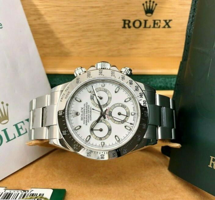 Rolex Cosmograph Daytona 40mm Stainless Steel White Dial 116520