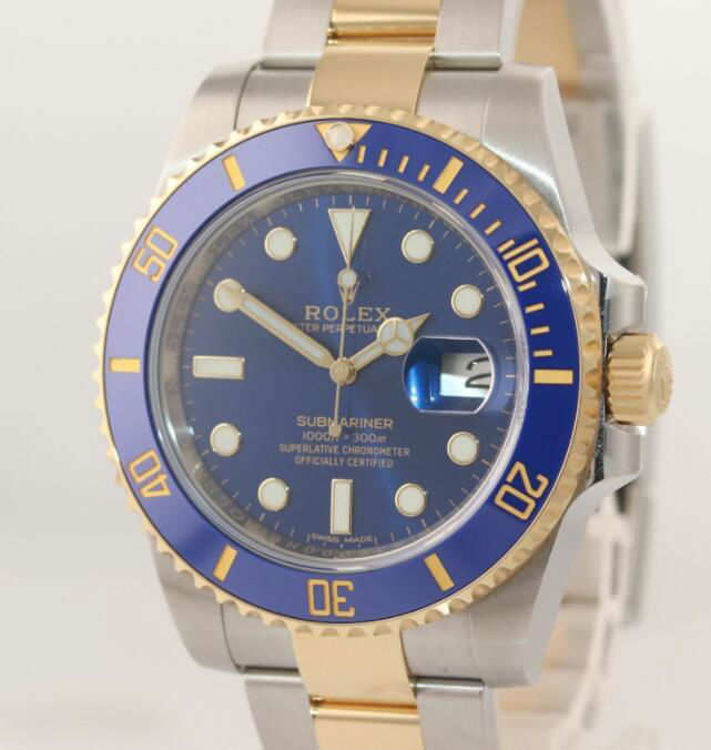 Rolex Submariner Blue Ceramic 116613LB Two Tone Gold Watch Box 4