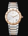 BVLGARI BVLGARI LADY watch with stainless steel case 18 kt rose gold bezel  