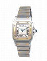 Cartier Women's W20012C4 Santos 18K Gold and Stainless Steel Watch Lady Quartz