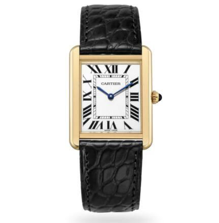 CARTIER TANK SOLO WATCH EXTRA LARGE MODEL AUTOMATIC  STEEL LEATHER WATCH  4