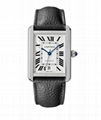 CARTIER TANK SOLO WATCH EXTRA LARGE MODEL AUTOMATIC  STEEL LEATHER WATCH 