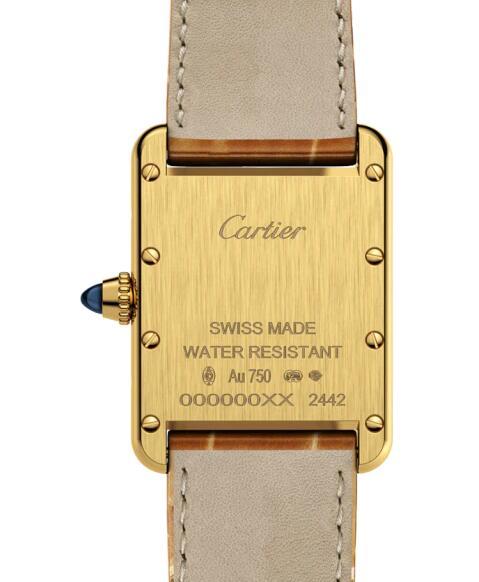 CARTIER TANK LOUIS CARTIER WATCH SMALL QUARTZ WATCH YELLOW GOLD LEATHER WATCHES 4