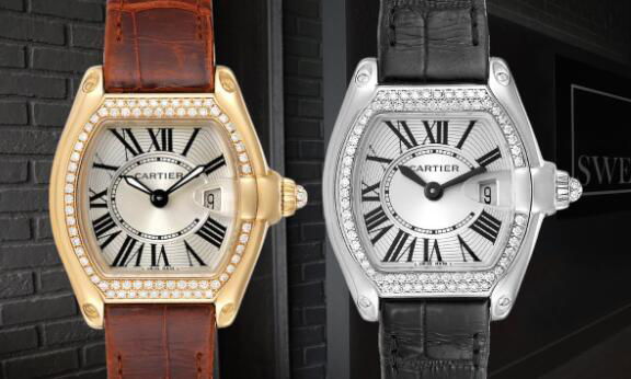 Cartier Roadster Ladies 18K Yellow Gold Diamond Watch WE500160