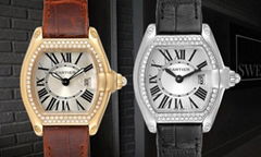 Cartier Roadster Ladies 18K Yellow Gold Diamond Watch WE500160