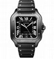 Cartier Santos de Cartier Large ADLC Black Dial & Strap Men's Automatic Watch 3