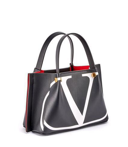 Valentino VLOGO Escape Small Calf Leather Tote Bag