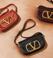 Valentino Garavani My VLogo black leather saddle bag Fashion VLogo crossbody bag