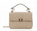 Valentino Rockstud Spike Medium Quilted Top-Handle Bag