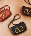 Valentino Garavani Supervee Smooth Leather Shoulder Bag Ladie V metal crossbody 