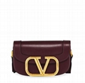 Valentino Garavani Supervee Smooth Leather Shoulder Bag Ladie V metal crossbody 