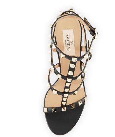 Valentino Garavani Rockstud 105mm Caged Leather Sandals 