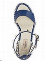 Valentino Garavani Rockstud Double Espadrille Wedge Sandal