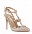 Valentino Rockstud Noir Slingback 100mm patent Pump nude