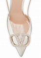 Valentino Garavani VLOGO Glow Slingback Pumps crystal V leather Wedding pump 