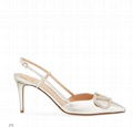 Valentino Garavani VLOGO Glow Slingback Pumps crystal V leather Wedding pump 