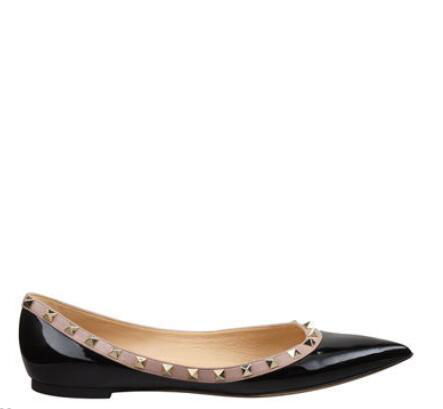 Valentino Garavani Rockstud Patent Ballet Flats