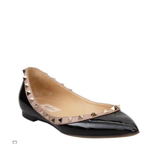           Garavani Rockstud Patent Ballet Flats Women flat shoes 4