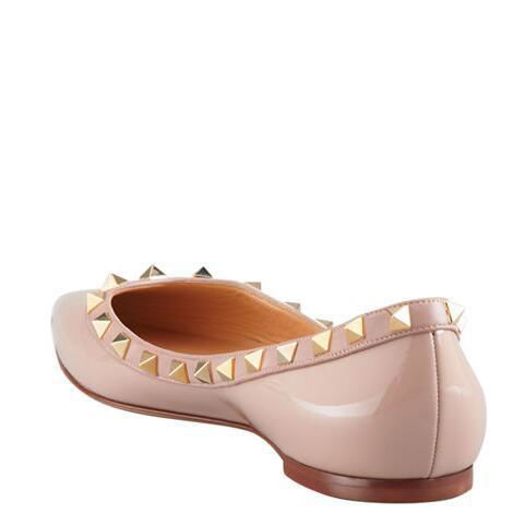 Valentino Garavani Rockstud Patent Ballet Flats